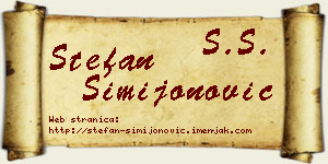 Stefan Simijonović vizit kartica